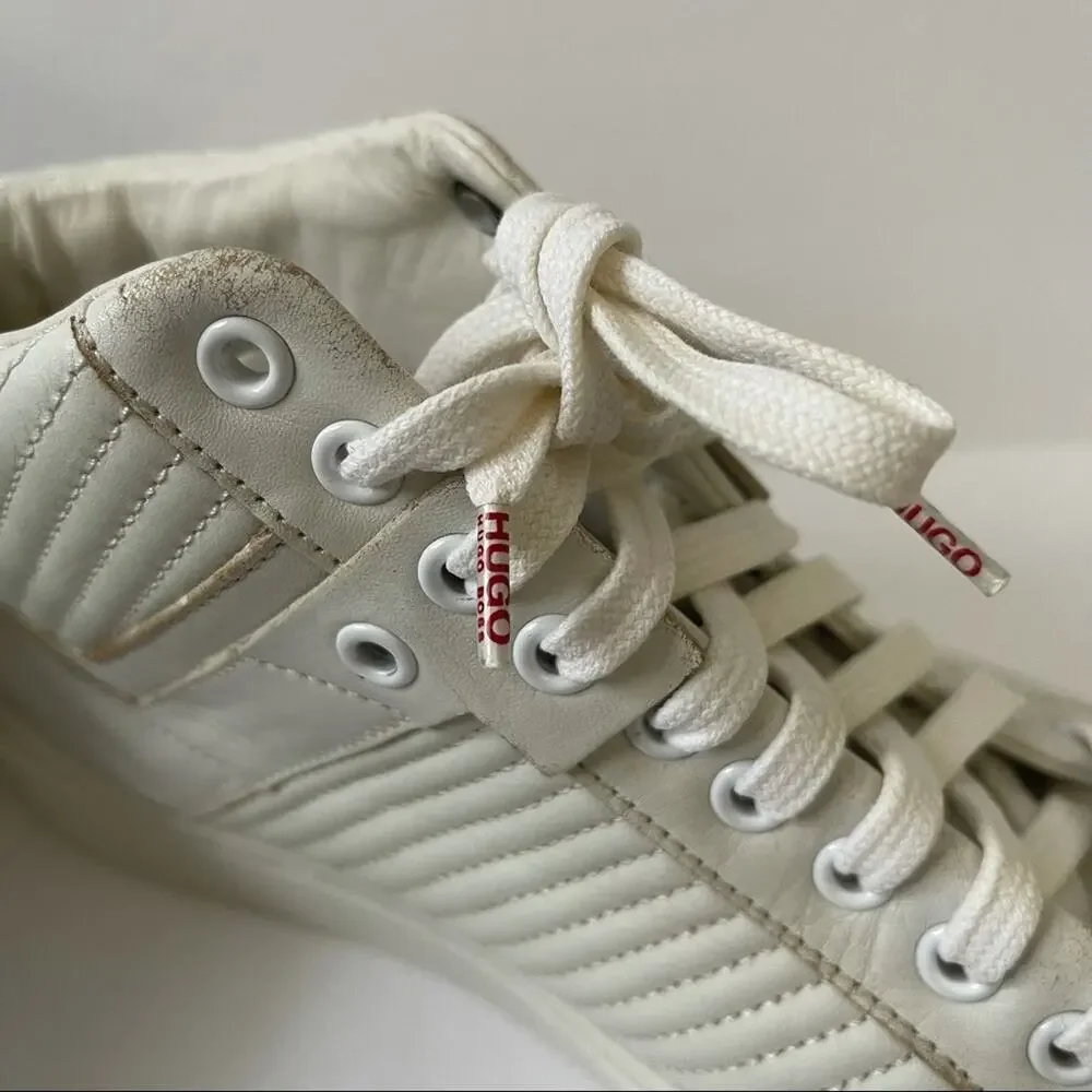 Hugo Boss White High Top Sneakers